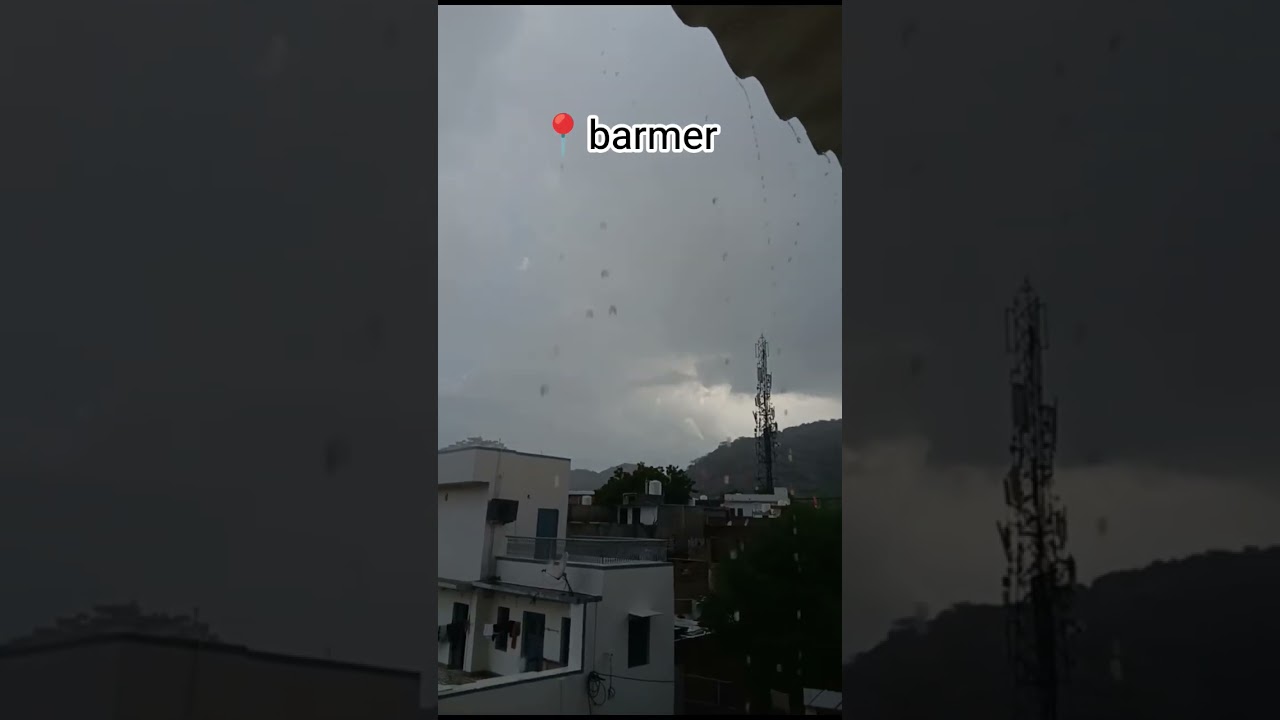 rainy days in barmer # #barmer #shortsfeed #rain #rainyday