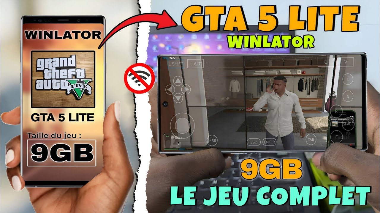 Comment installer & jouer GTA 5 Version Ultra LITE sur Android (9GB) - Windows Emulator