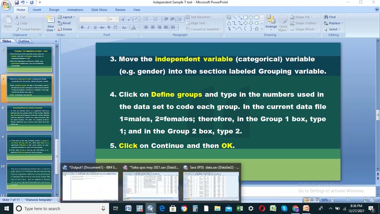 Independent Sample T test in Amharic #ethiopia