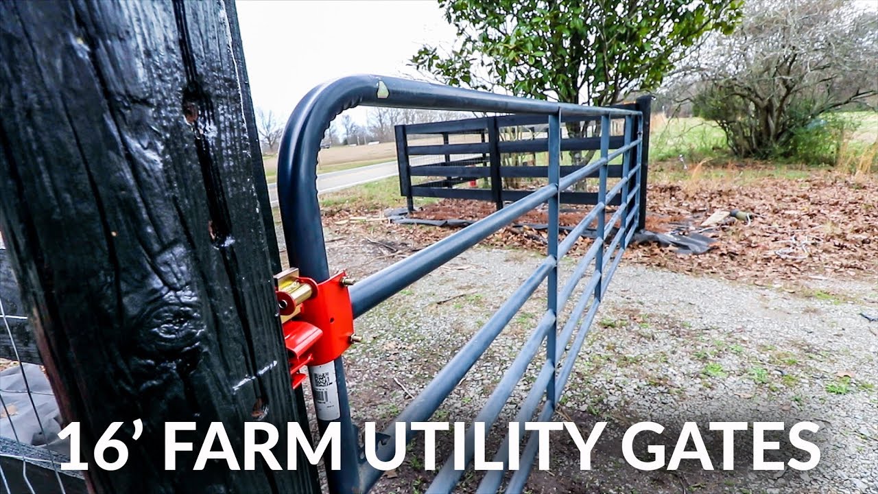 Installing 16 Foot Utility Farm Gates for our Driveway