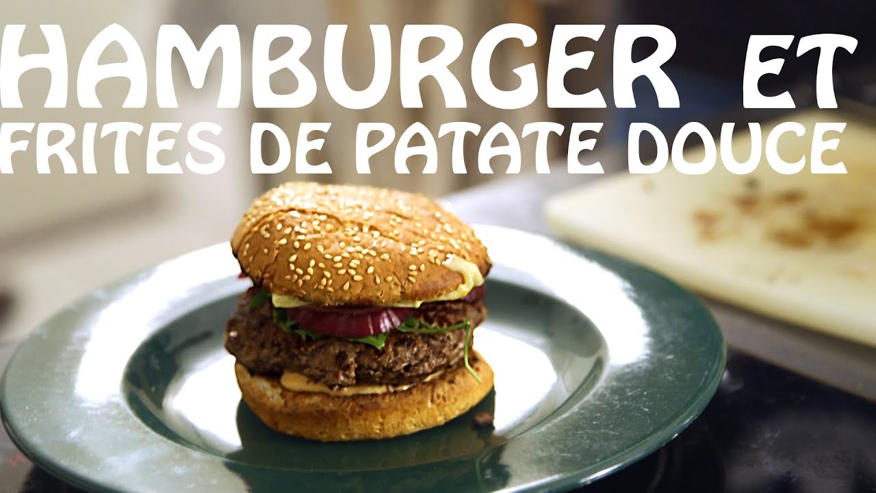 Recette Hamburger au boeuf, comté et frites de patate douce // LA CUISINE DE TRYPHON & SIMON