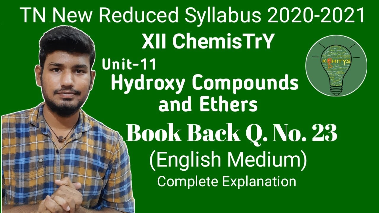Class 12 ChemisTrY | Unit-11 Book back Q.No.23 | English medium | SaravananTK | Ed kehitys | Tamil