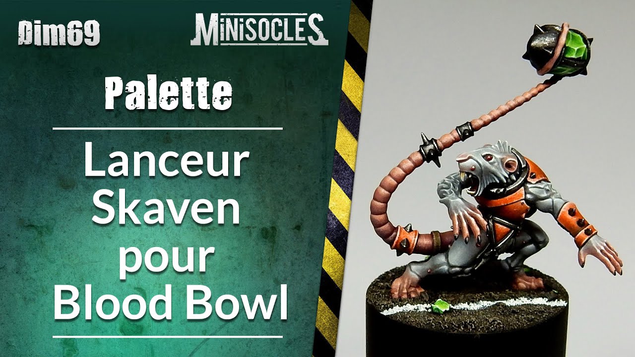 Peinture sur figurines [TUTO] : Lanceur Skaven pour Blood Bowl (Warhammer Citadel)