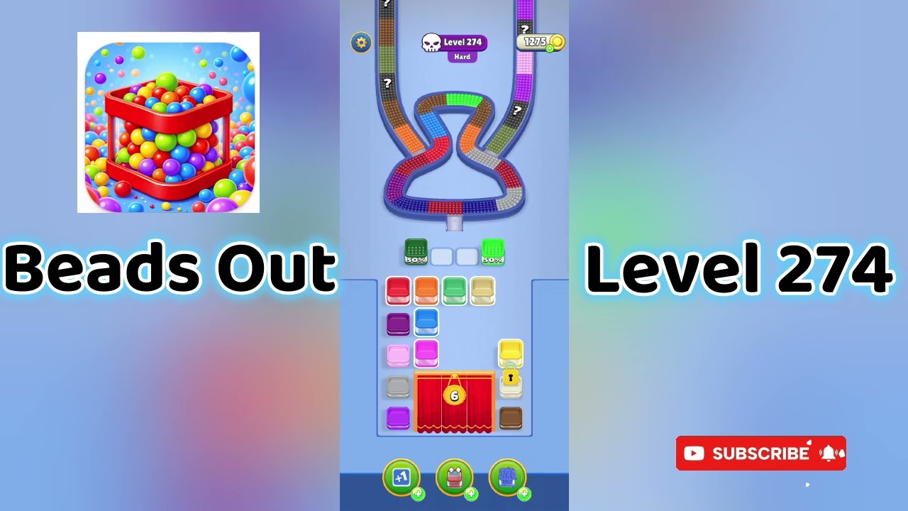 🎮 Beads Out Level 274 Walkthrough 🧩 | Tricky Bead Puzzle Solution | Mini Boss