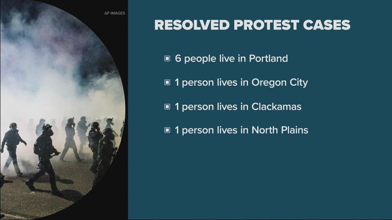 Convicted cases from 2020 protests show most people are from the Portland metro area