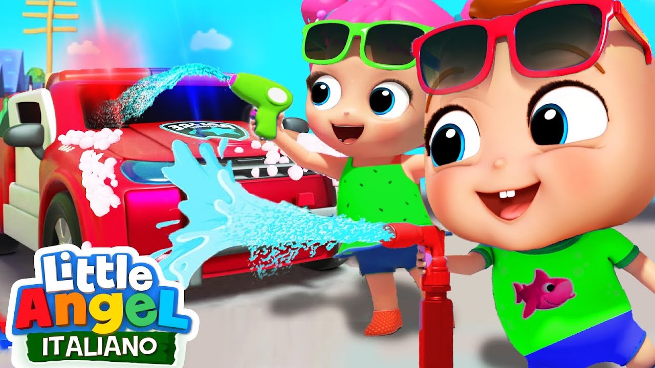 Costruiamo un Autolavaggio🚗🧼 Cartoni Animati Con Gianni Piccino - Little Angel Italiano