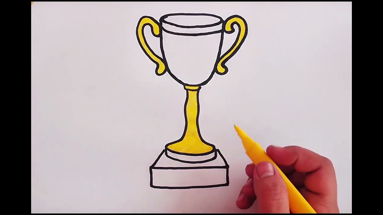 How to Draw a Trophy 🏆 | Pokal Zeichnen Schritt für Schritt