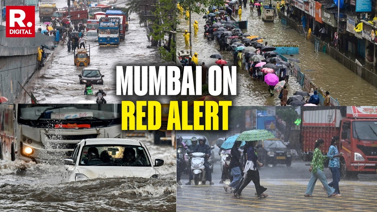 Mumbai Rains: Severe Waterlogging & Traffic Delays Across City As IMD Issues Red Alert