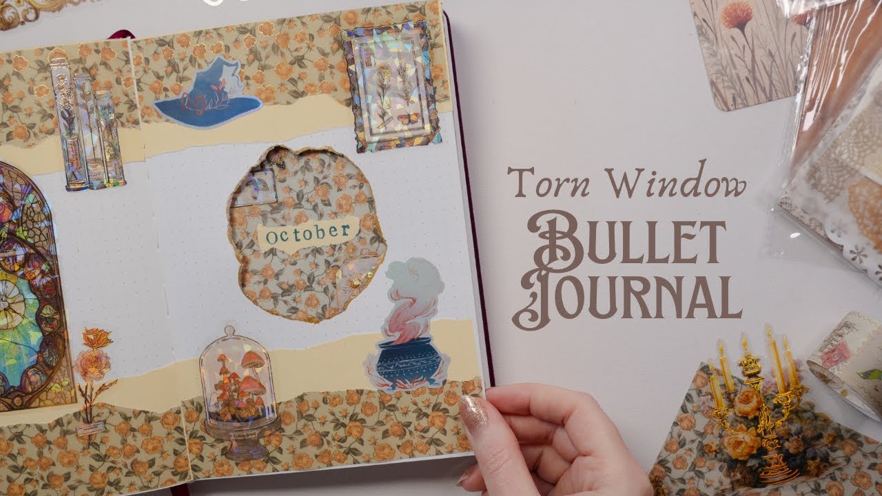 October Witchy Cottagecore Bullet Journal Setup With Window ✨📖 Plan With Me