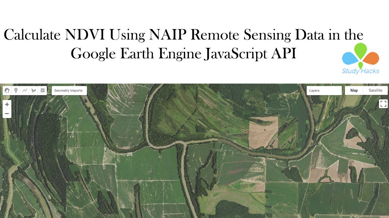 Calculate NDVI Using NAIP Remote Sensing Data in the Google Earth Engine JavaScript API