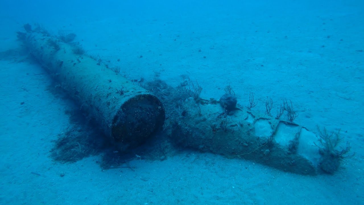 Unexploded Ordnance UXO. Identification of a British torpedo Mark VIII with ROV Super Achilles.