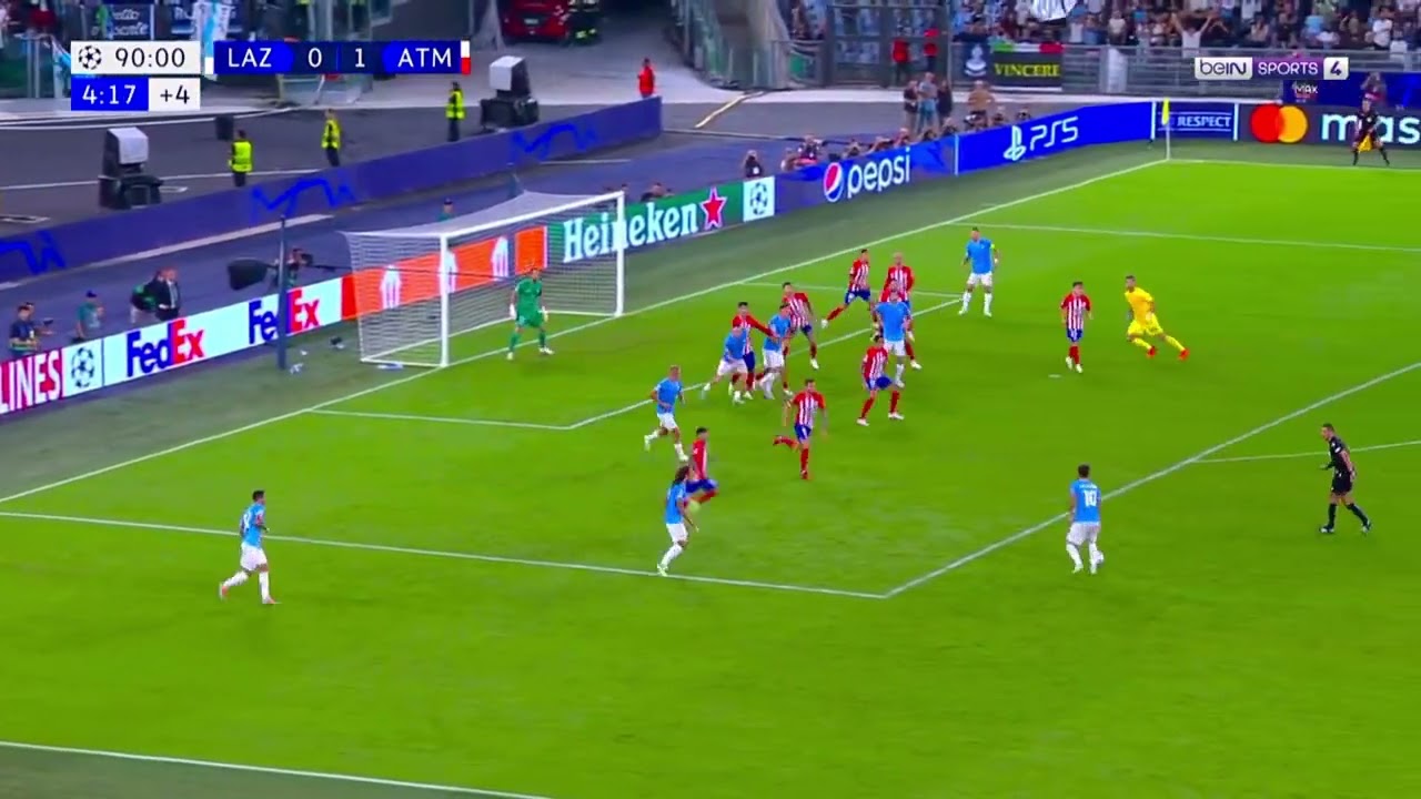 Lazio&rsquo;s goalkeeper Ivan Provedel scores a 95th minute equaliser against Atletico Madrid.❗❗
