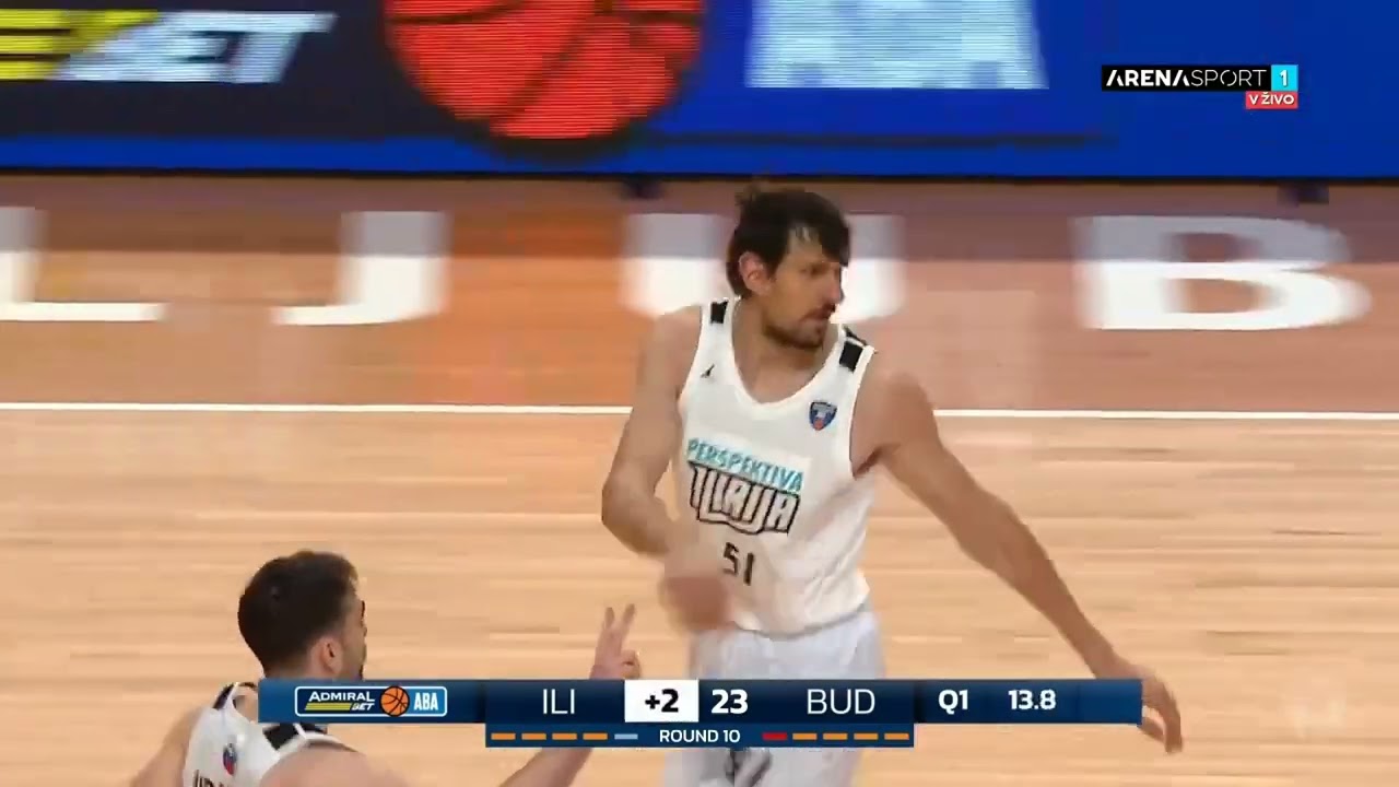 Boban Marjanovic DEBUT KK Ilirija : Boducnost - ABA League