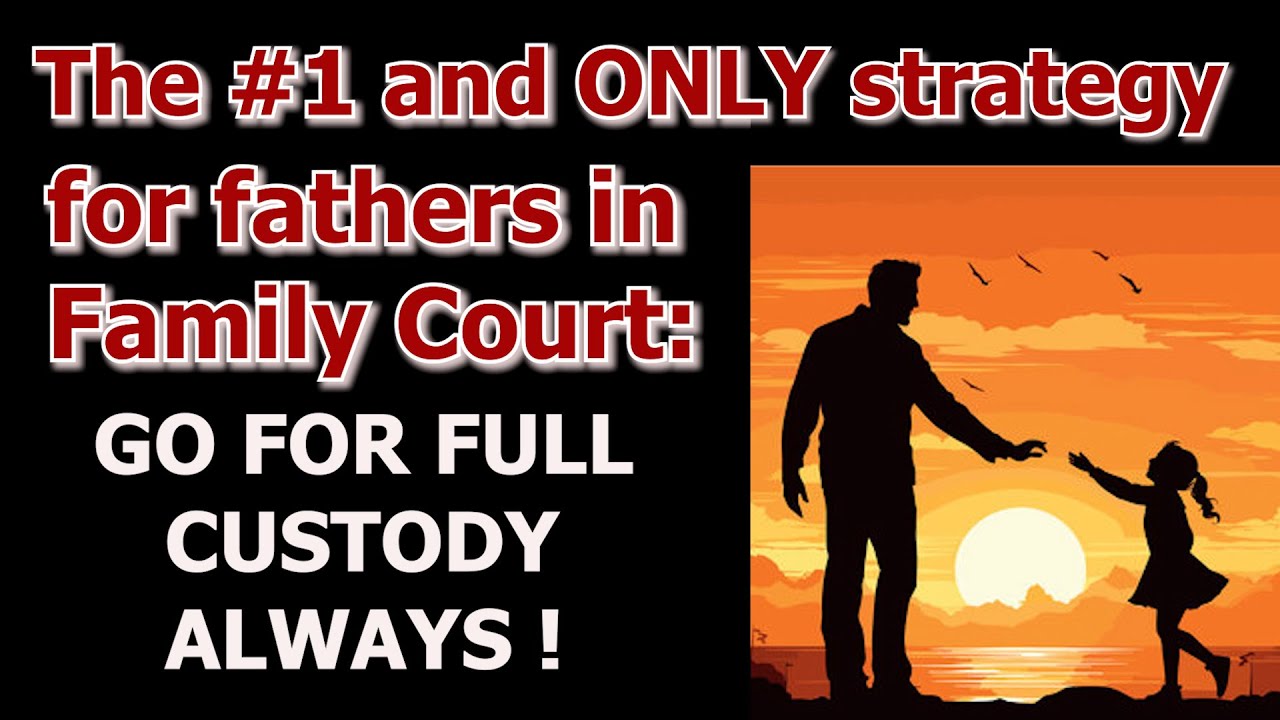 The # 1 &ONLY strategy for dads in court:   go for full custody (get a consult if u dont know how)