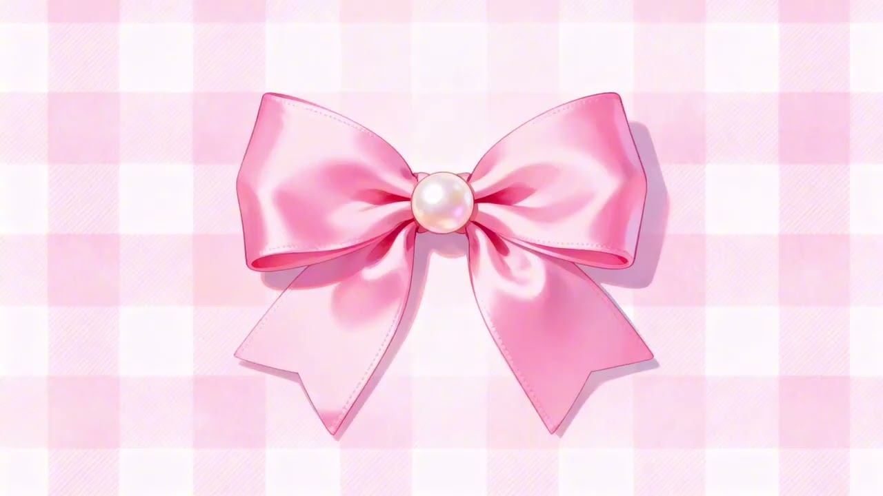Pink bow aesthetic wallpaper ♡ soft girl preppy coquette background