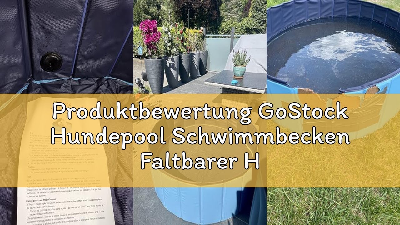 Produktbewertung GoStock Hundepool Schwimmbecken Faltbarer Hund 63"x12" Planschbecken Swimmingpool K
