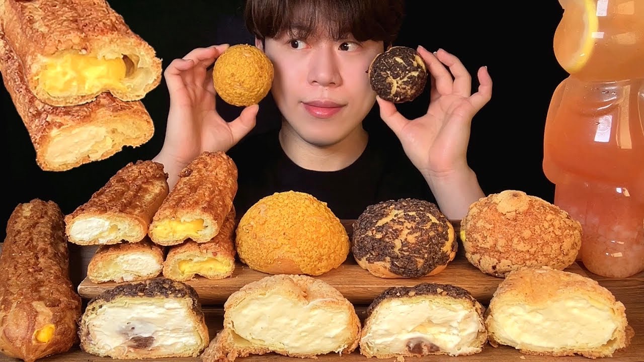 SUB) KOREAN CROQUANT CHOUX & COOKIE CHOUX MUKBANG ASMR