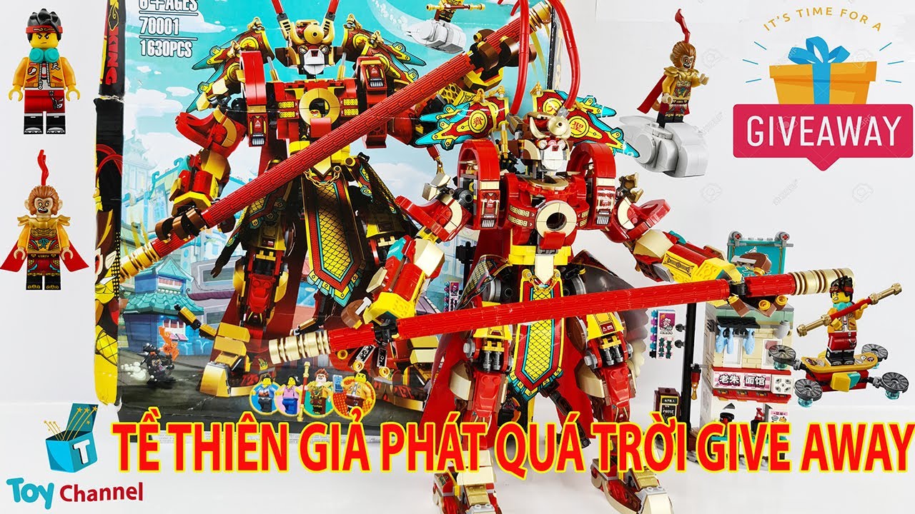 Đồ Chơi Lego Không Chính Hãng Monkie Kid 80012 Monkey King Warrior Mech Toy Channel