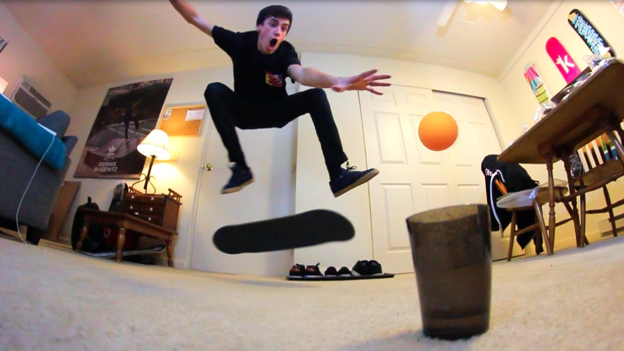 CARPETBOARD PING PONG TRICK SHOTS!