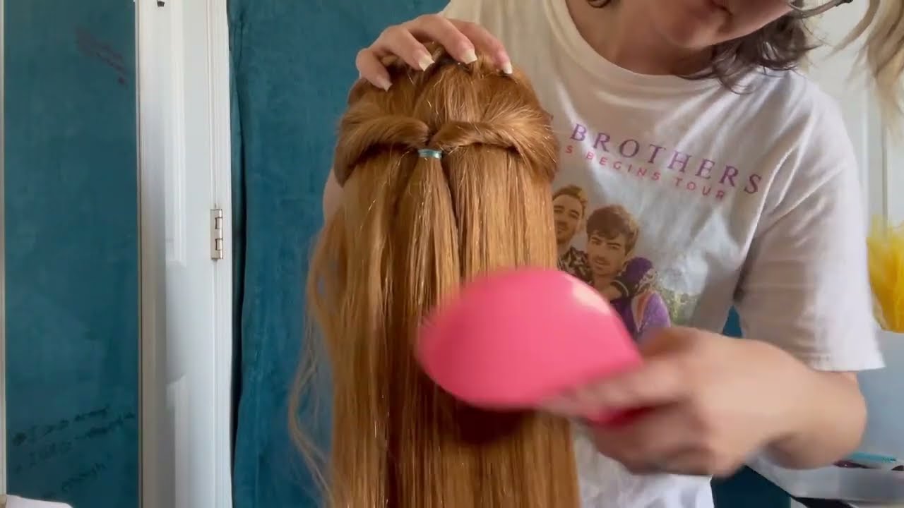 ASMR // Doing + Undoing Kim’s Hair 🎀✨| Hair Scratching, Pinning, Braiding, + Brushing | Soft Spoken