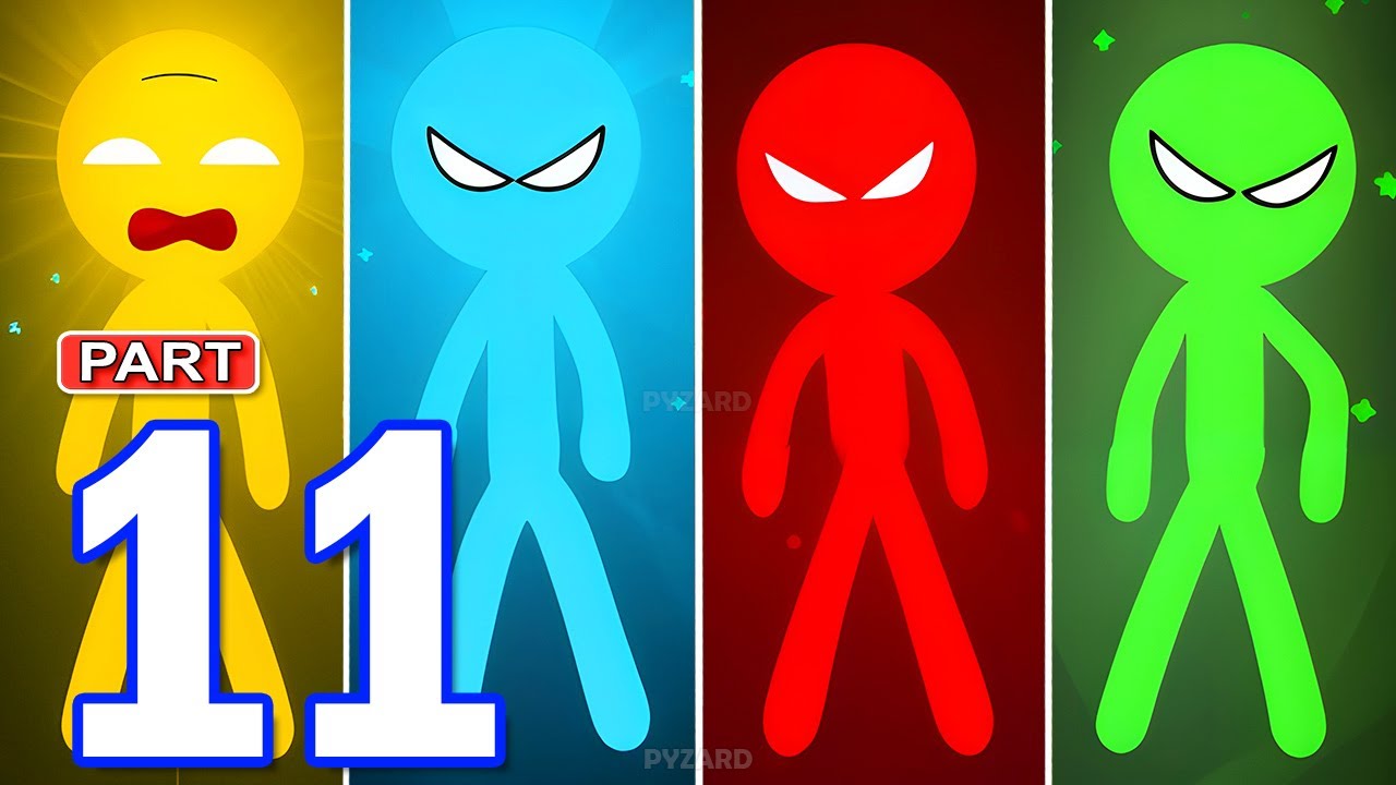 Stickman Party - Gameplay Part 11 Random MiniGames 1 2 3 4 Players New Update - Android Gameplay