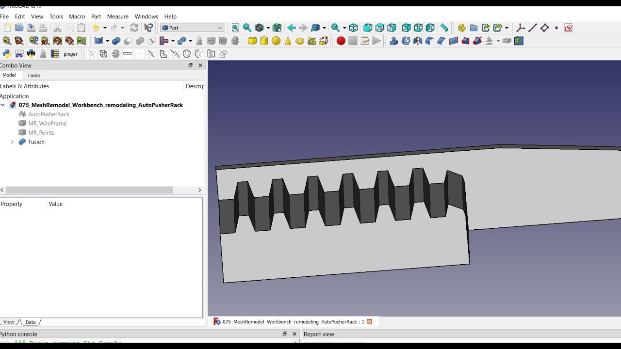 075 FreeCAD 0 19   MeshRemodel workbench