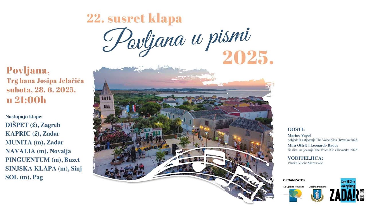 22. Susret klapa „Povljana u pismi”