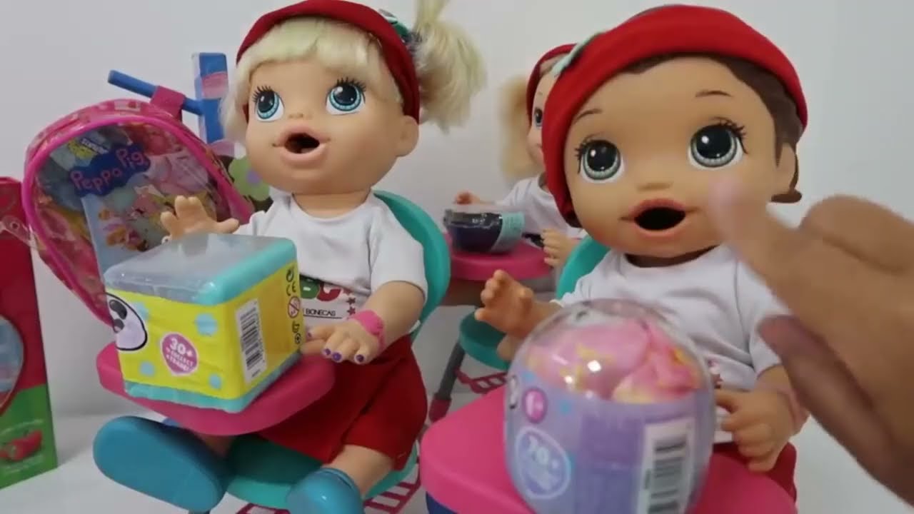 1 HORA SÓ DE VÍDEO DE ESCOLINHA DE BONECAS BABY ALIVE AMANDINHA E SUAS IRMÃS