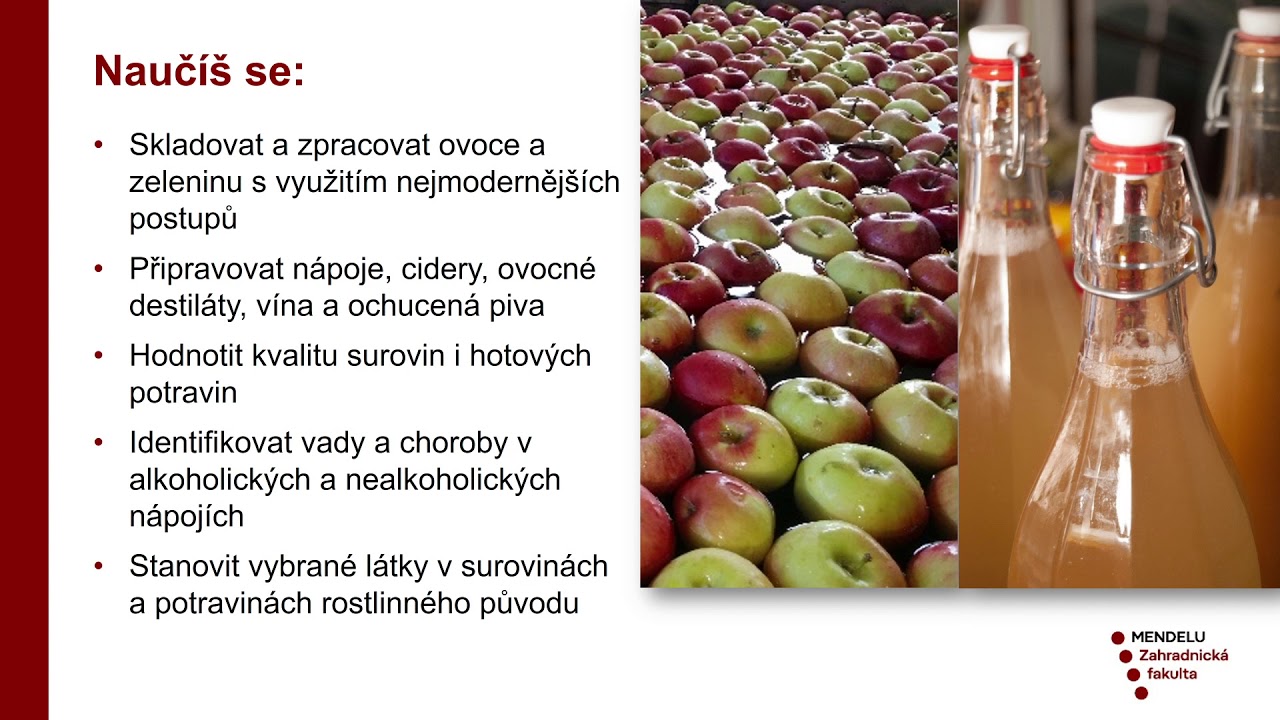 Zpracovatelské technologie a kvalita potravin | Zahradnická fakulta MENDELU