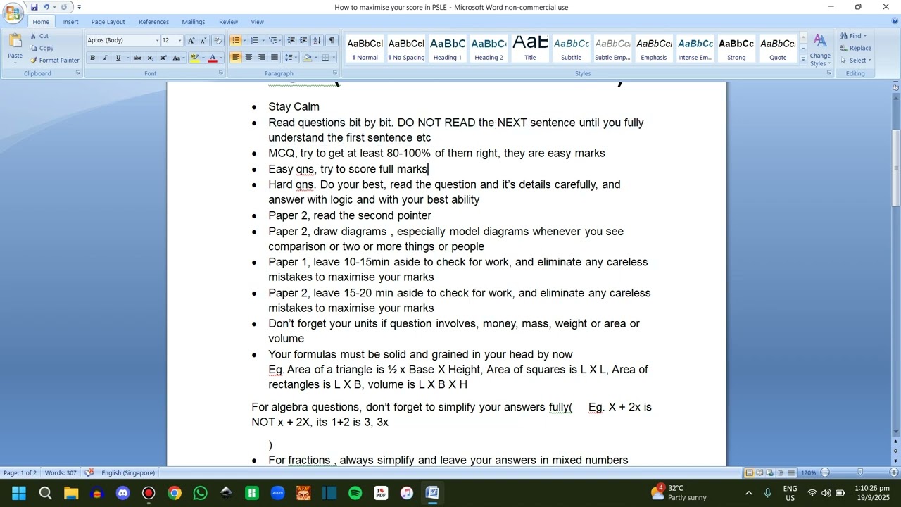 How to MAXIMISE your PSLE Maths Score