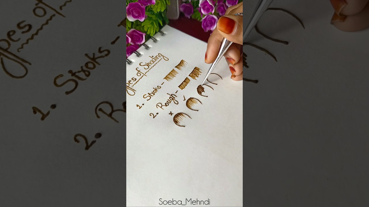 Mahendi me shading kaise kare || Easy way to shading mehndi || #henna #art #soeba_mehndi #ytshorts