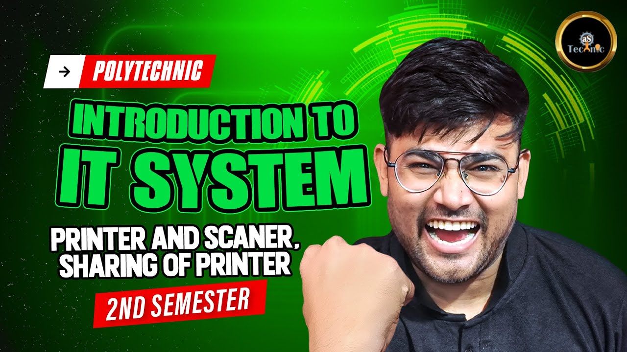 Introduction to It System-PRINTER AND SCANER SHARING OF PRINTER #astechnic #polytechnic2ndsemester