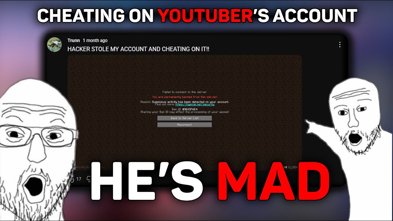 Cheating on Youtuber's Account + 5 Ranked Accounts with Myau Client | Youtuber's account got BANNED