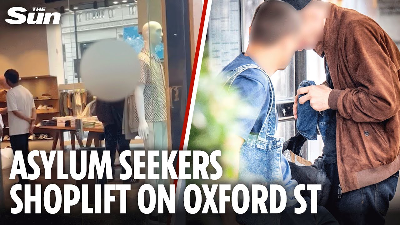 Brazen asylum seekers SHOPLIFT designer gear before returning to London migrant hotel