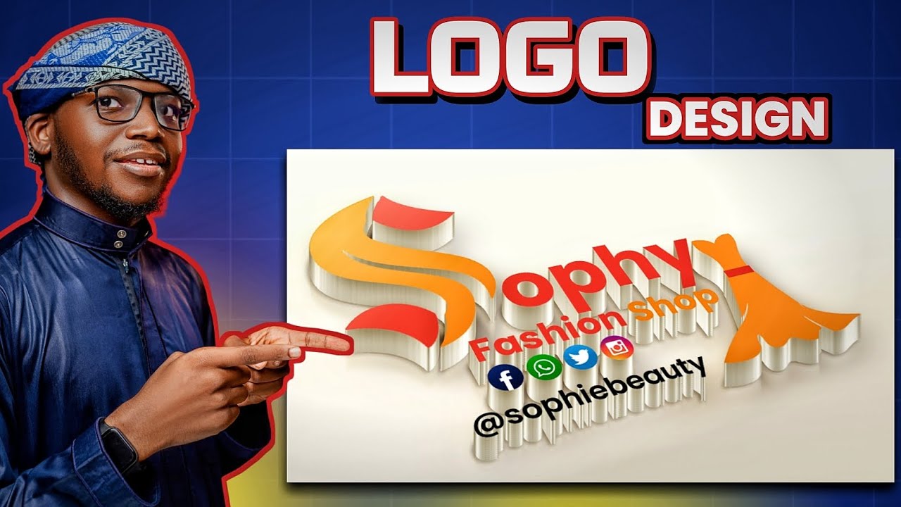 Yadda ake Hada 3d Logo na Fashion Design, 3d Mockup Logo for Fashion Design. (Pixellab)