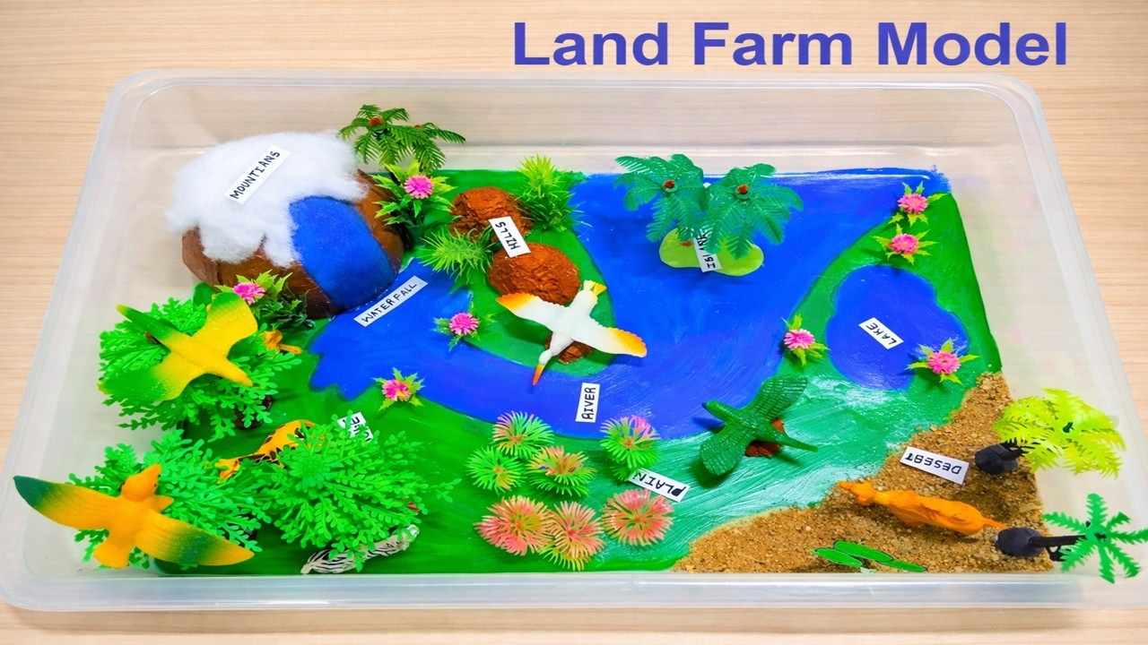 land forms model making 3d  | diy at home | howtofunda | still model