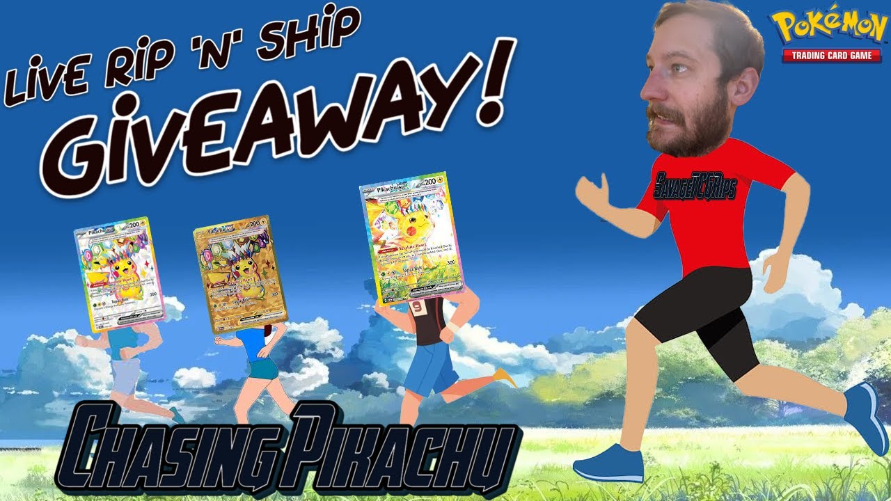 Pokemon Card Giveaways! Live Rip n Ship!! Chasing Chu's!!