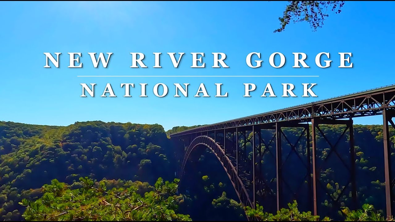 [4K] NEW RIVER GORGE National Park - West Virginia - Scenic Autumn 4K Walking Tour with binaural 🎧