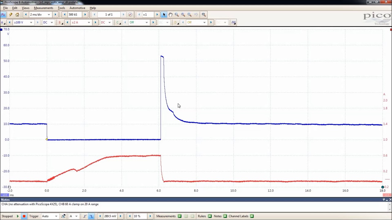 Como checar un inyector - osciloscopio picoscope