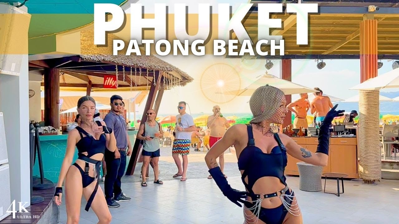 【4K🇹🇭】Patong Beach Walking Tour  Stunning Beach Club | Gorgeous Phuket 2025