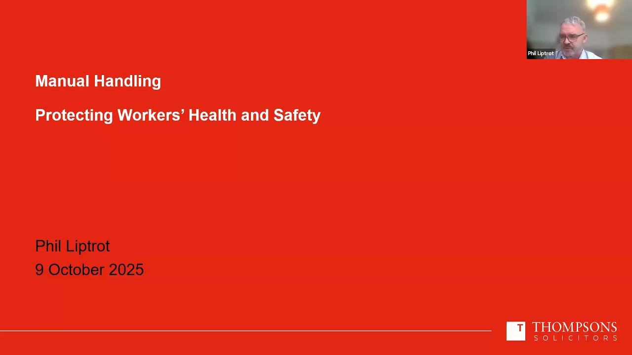 Webinar: Manual handling and injury prevention