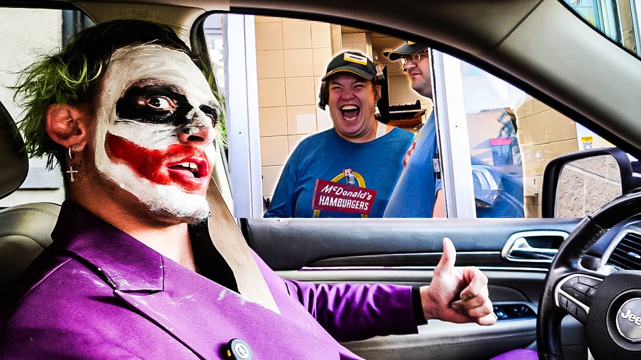 The Joker Orders at Drive Throughs