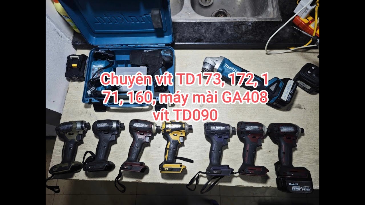 Chuyên vít Makita TD173, TD172, TD171, TD160, mài góc GA408, vít TD090 hàng thanh lý 20/1/2026