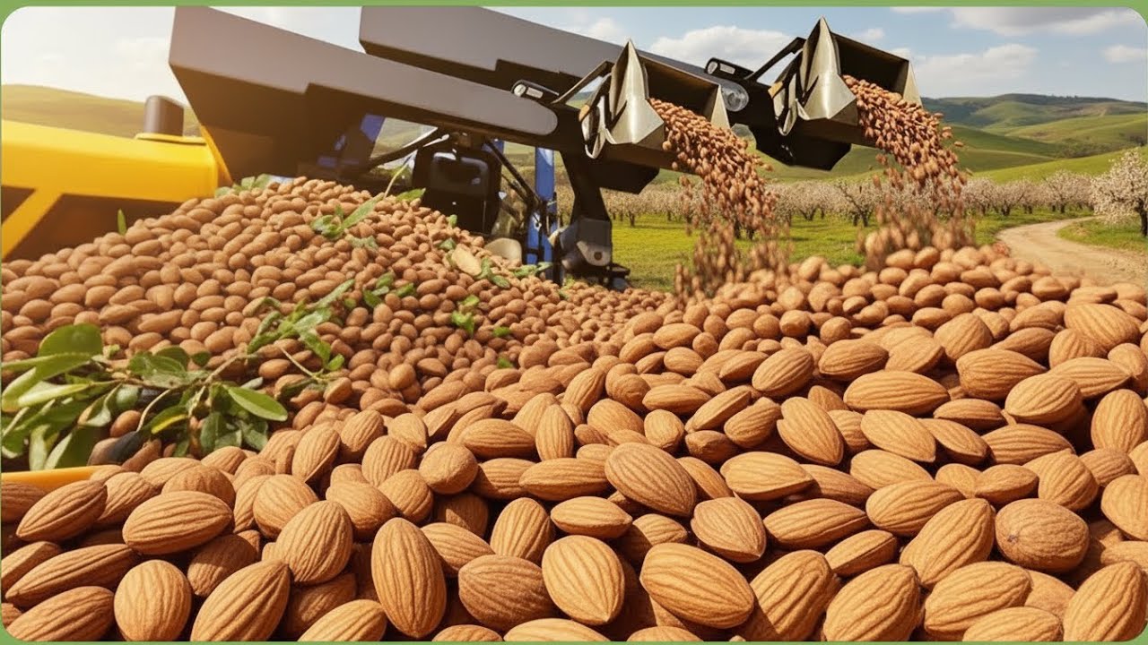 Inside an Almond Processing Factory | Industrial Documentary on Almond Harvest to Packaging