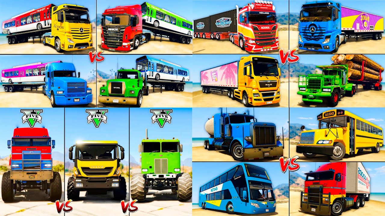 GTA V Color Trucks MIND-BLOWING Mercedes vs BMW Showdown