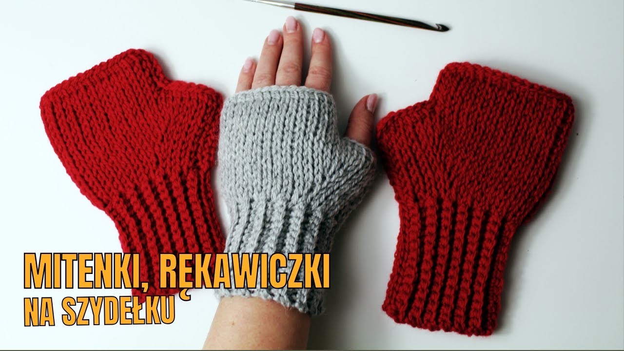 Rękawiczki bez palców, mitenki na szydełku. Szydełko tunzyjskie. Crochet mittens, fingerless gloves.
