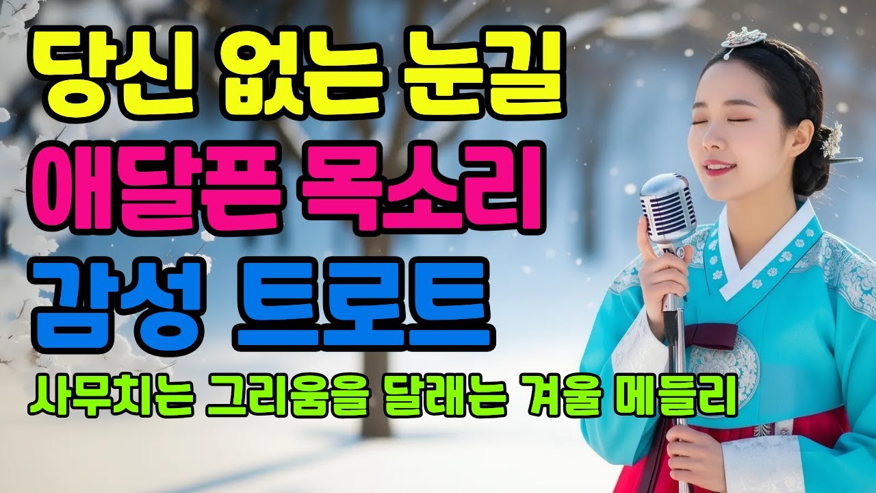 ❄️ 당신 없는 눈길에서 애달픈 목소리ㅣ계속 듣게 되는 감성 트로트 메들리ㅣ애절한 트로트ㅣ최신 트로트 모음
