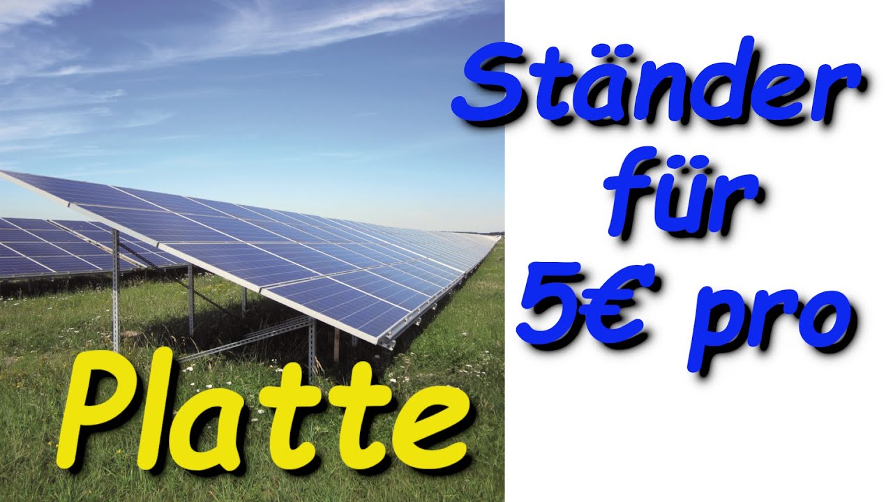 PV Ständer für unter 5 € so gehts Balkon Kraftwerk