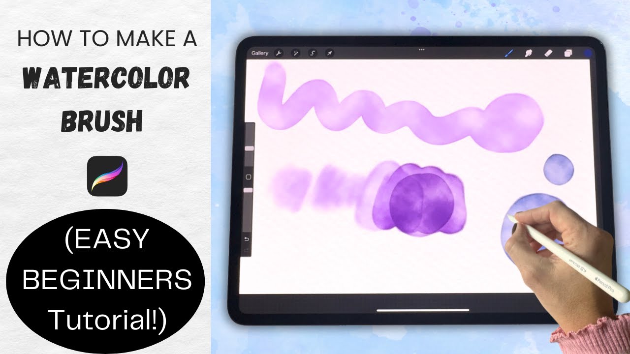 Как создать акварельную кисть в Procreate (простое руководство для начинающих + БЕСПЛАТНАЯ кисть ...