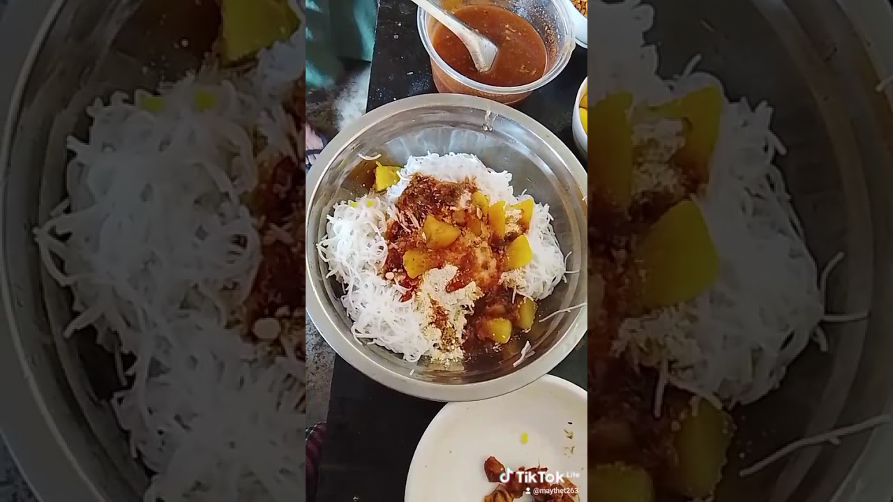 စိန်ဥလေးဖွားဖွားလက်ရာ နံနက်စာ မုန့်ဖတ်သုတ်🍝🍝🍝🤤🤤